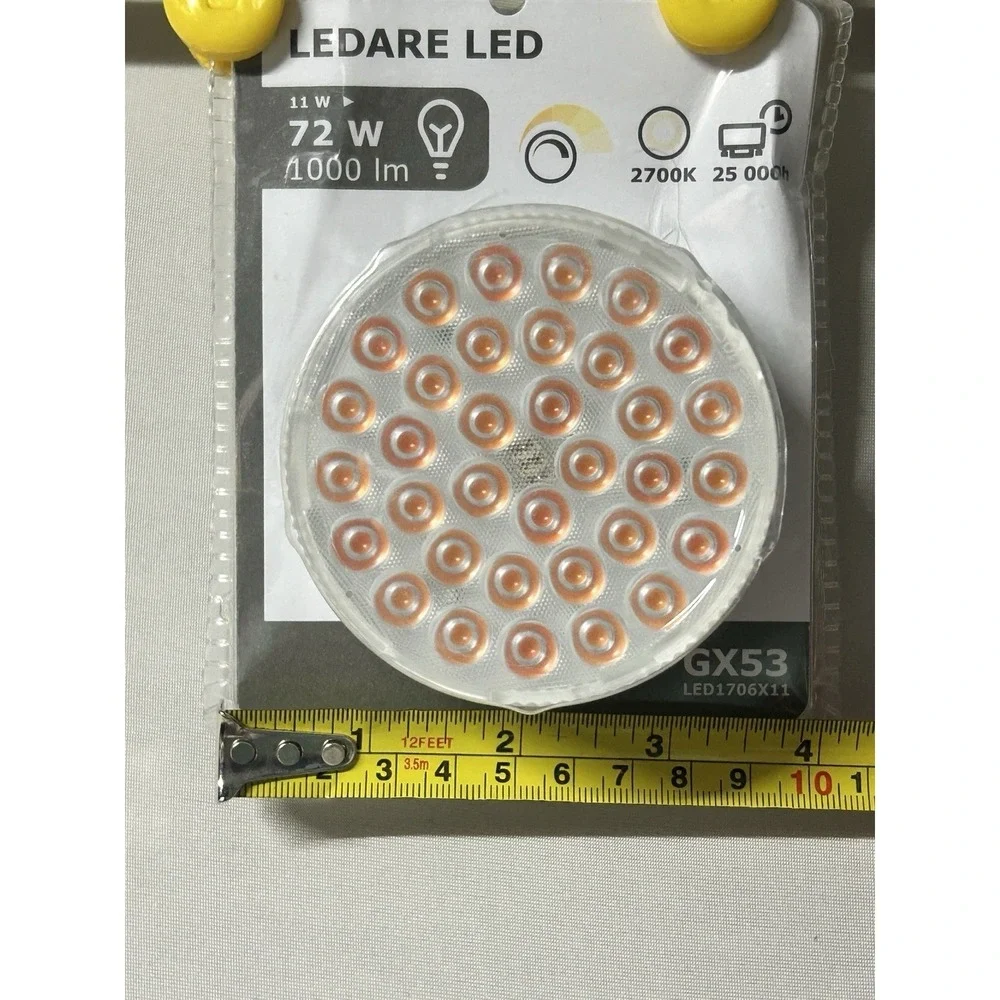 IKEA LEDARE GX53 LED Light Bulb 11W 72W 1000LM 2700K Dimmable Discontinued